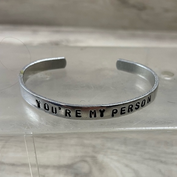 “You’re My Person” Cuff Bracelet Silver Toned - Picture 1 of 3
